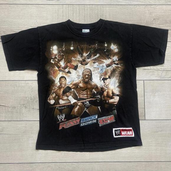 Other - Rare! Vintage WWE Triple H RAW SmackDown ECW Wrestling T-Shirt Sz S/M Y2K M&O
